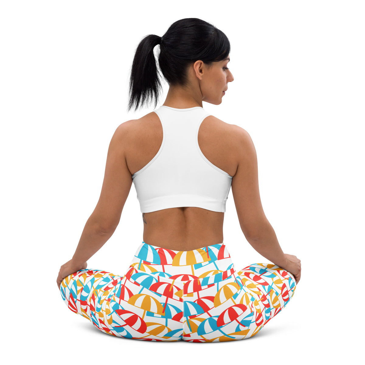 Women's Beach Umbrella Buttery Soft Yoga Leggings - Quick Drying, High Waisted Comfort