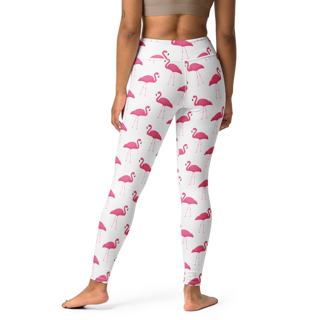 Women's Pink Flamingo Buttery Soft Yoga Leggings - Quick Drying, High Waisted Comfort