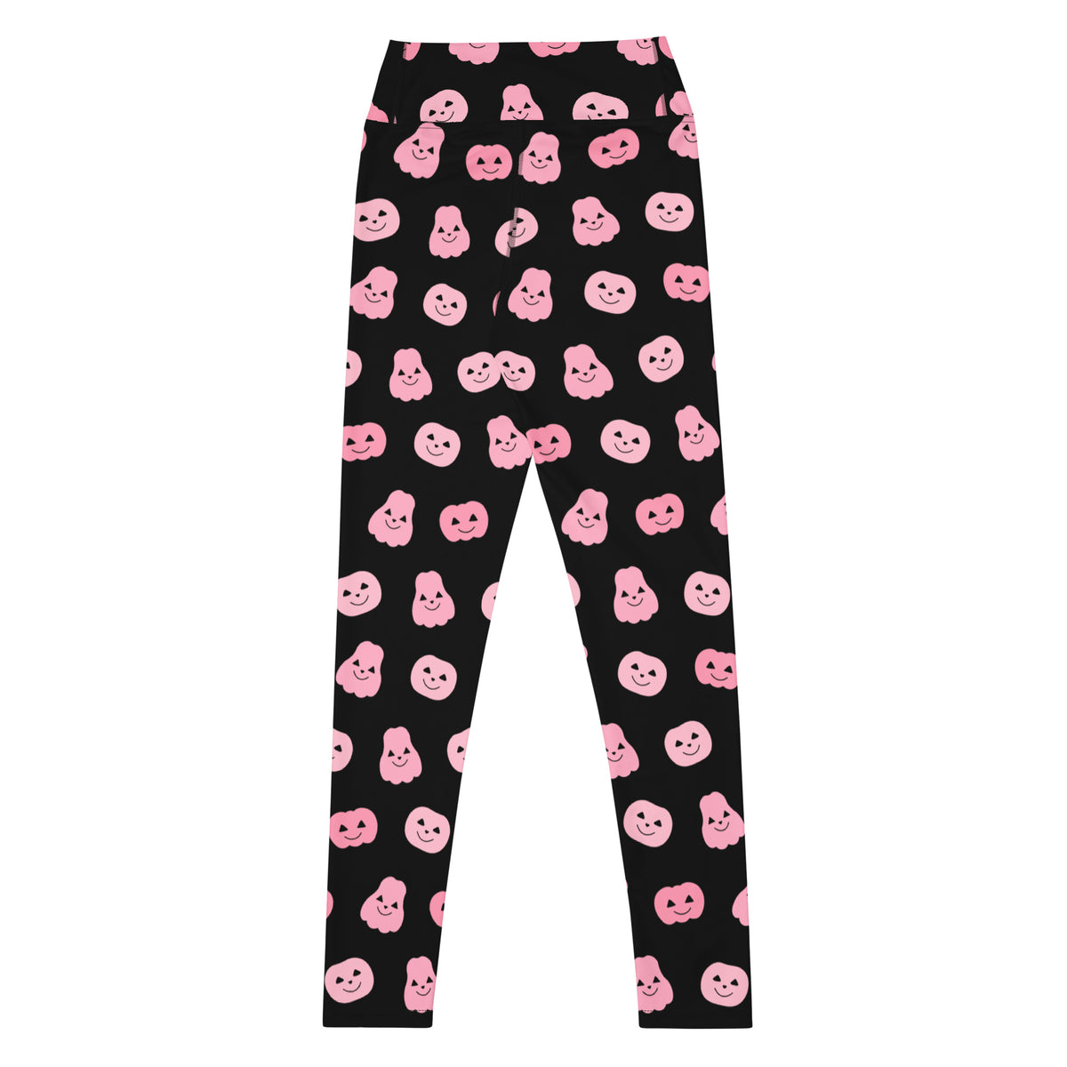 Women's Pink Pumpkin Halloween Buttery Soft Yoga Leggings - Quick Drying, High Waisted Comfort