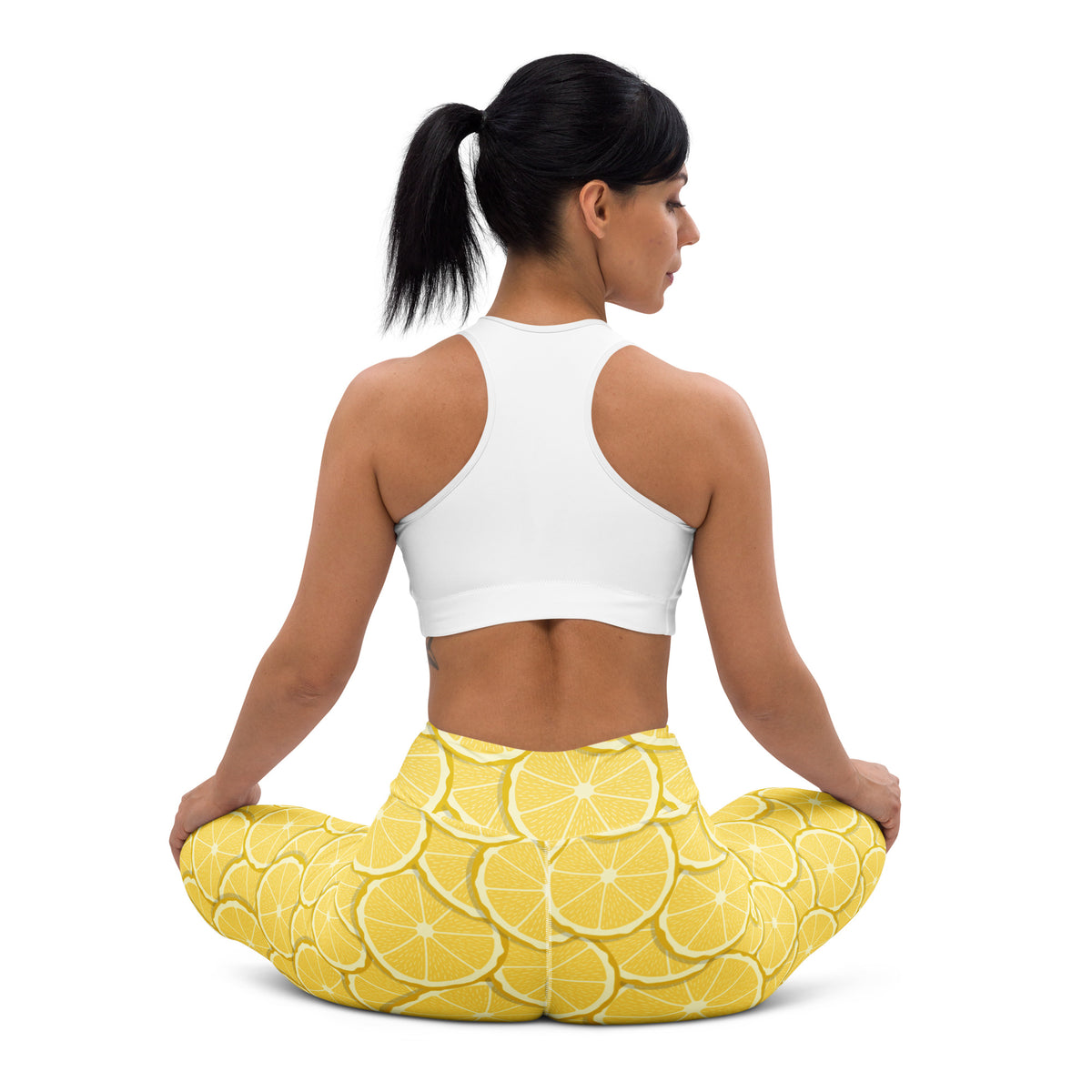 Women's Lemon Slice Buttery Soft Yoga Leggings - Quick Drying, High Waisted Comfort