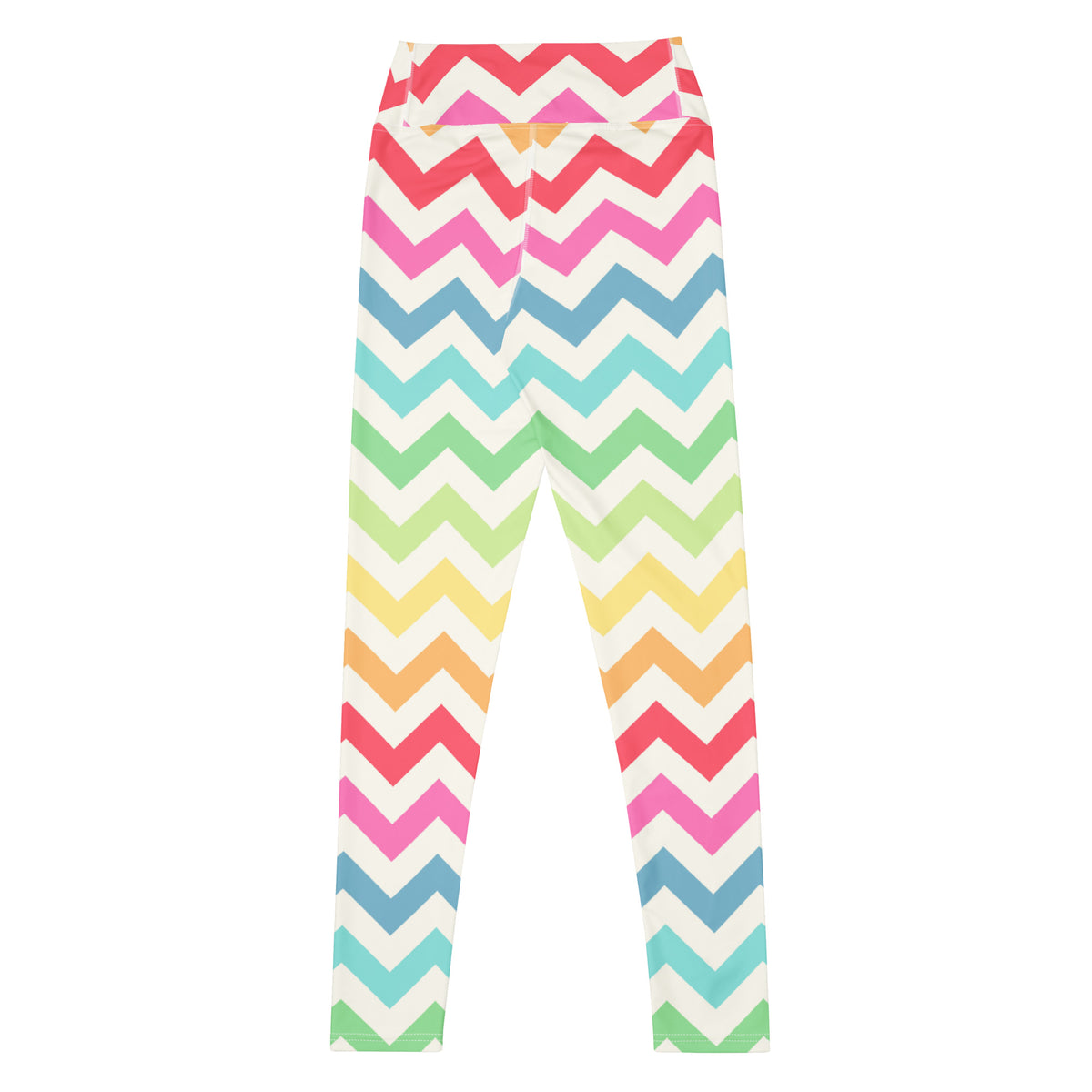 Women's Rainbow Chevron Buttery Soft Yoga Leggings - Quick Drying, High Waisted Comfort