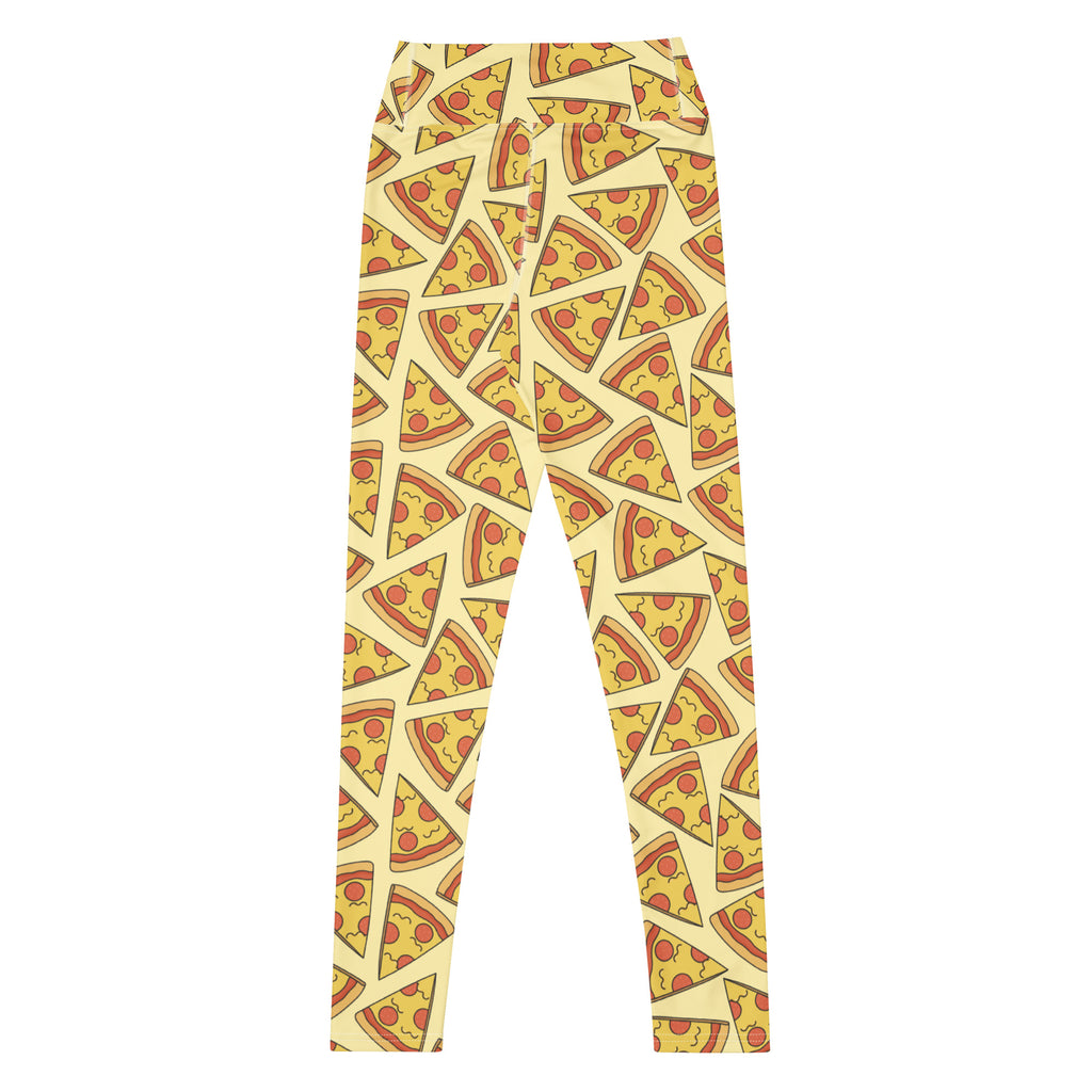 Women's Pizza Buttery Soft Yoga Leggings - Quick Drying, High Waisted Comfort