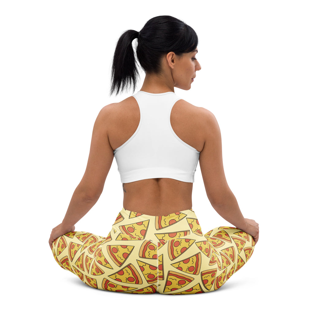 Women's Pizza Buttery Soft Yoga Leggings - Quick Drying, High Waisted Comfort
