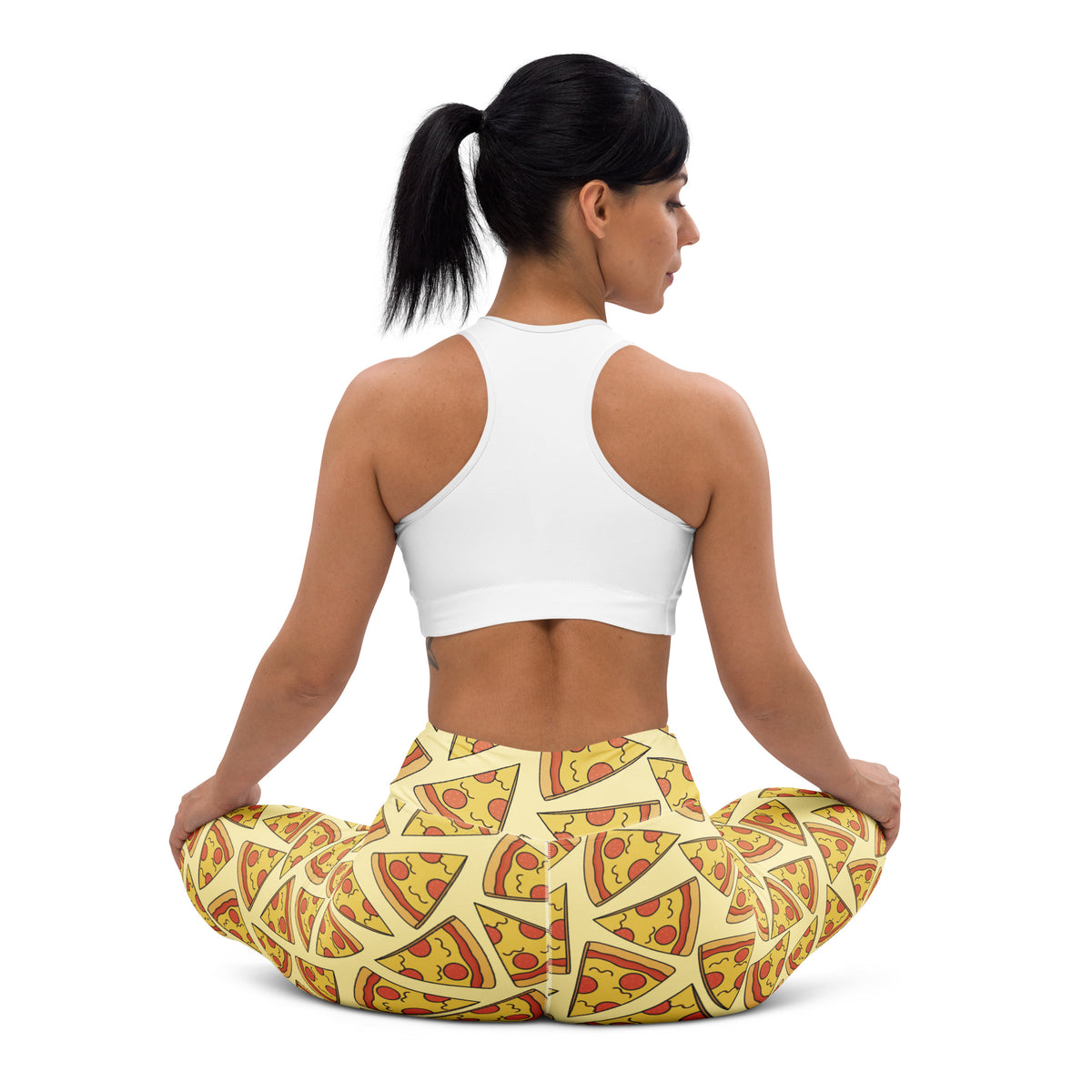 Women's Pizza Buttery Soft Yoga Leggings - Quick Drying, High Waisted Comfort