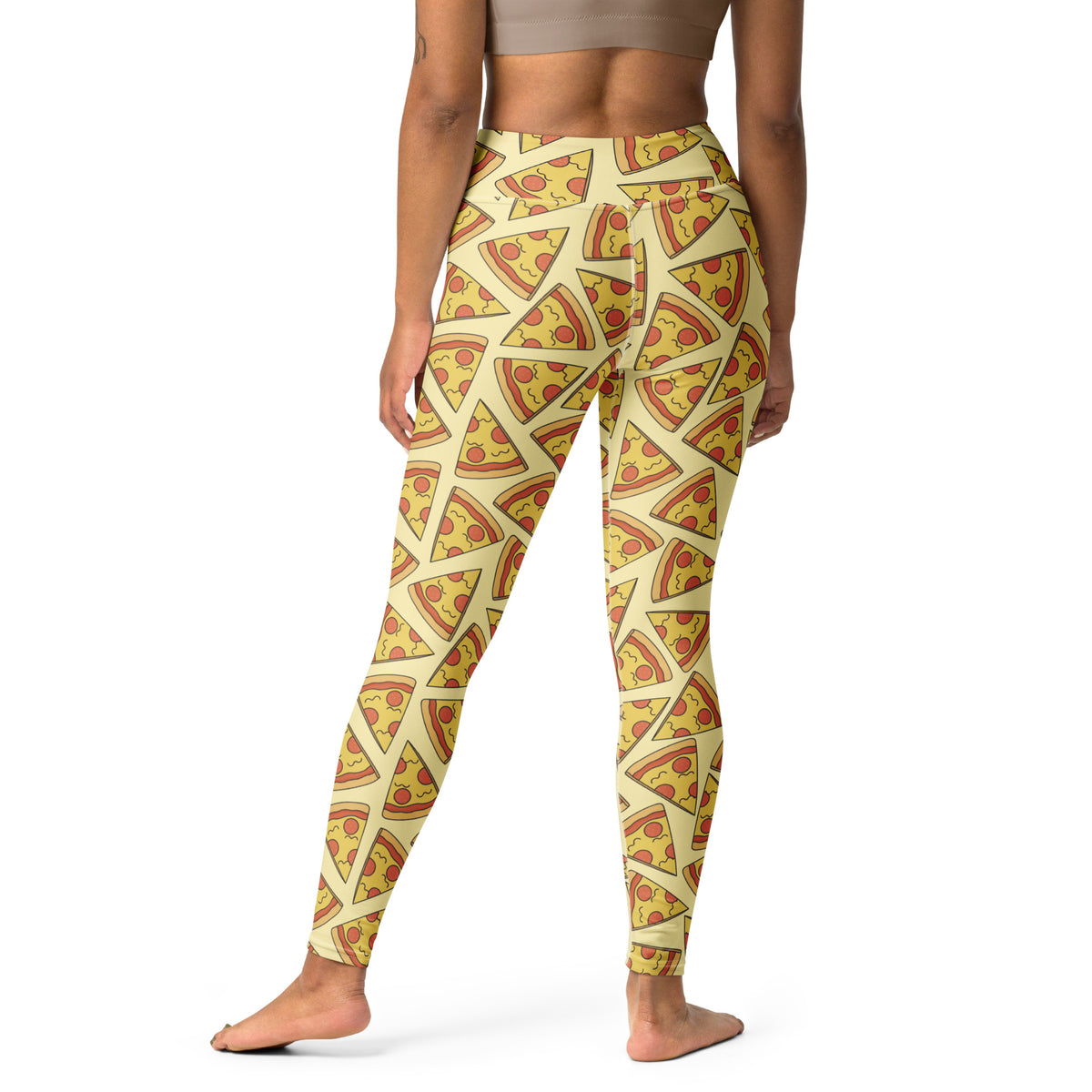 Women's Pizza Buttery Soft Yoga Leggings - Quick Drying, High Waisted Comfort