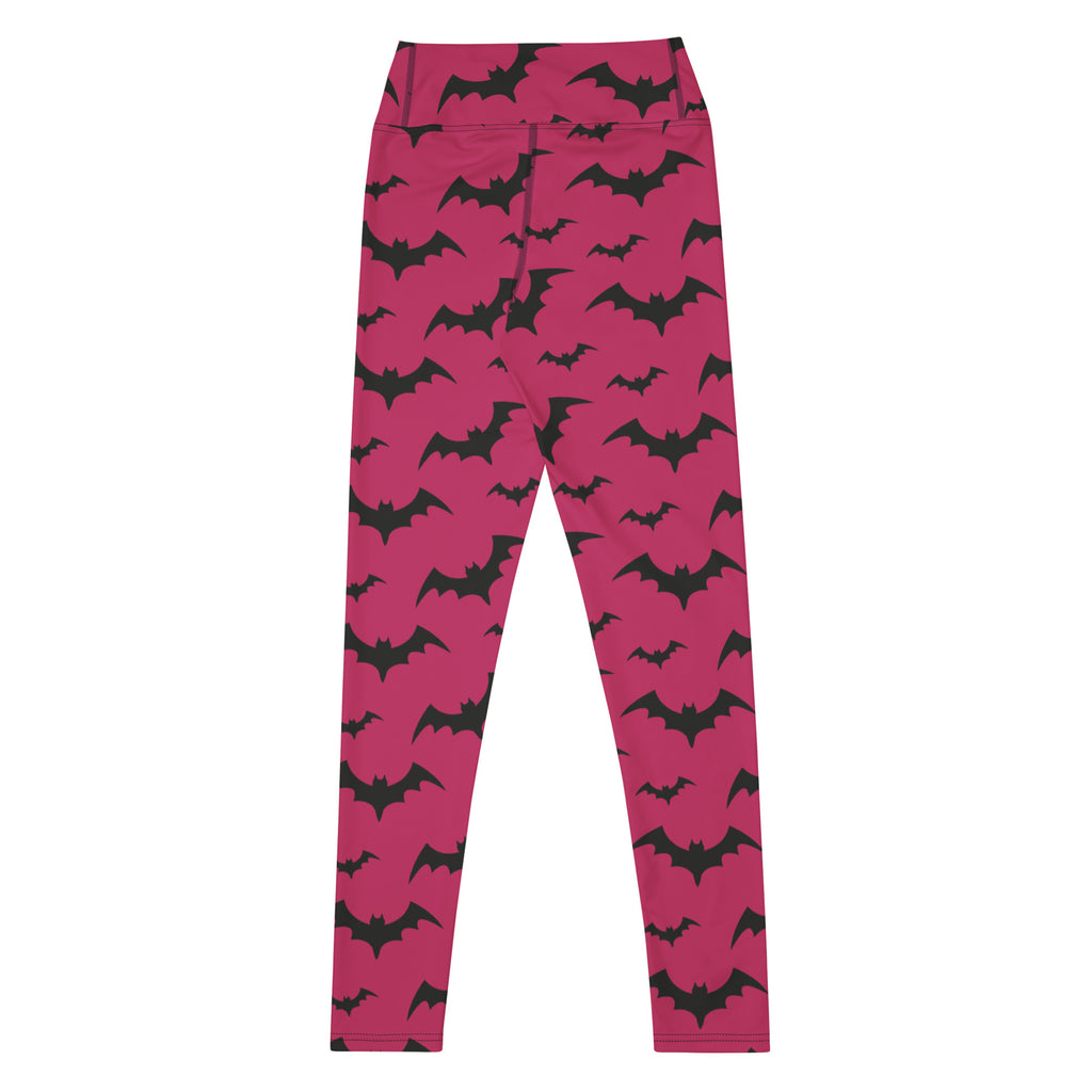 Women's Dark Pink Buttery Soft Yoga Leggings - Quick Drying, High Waisted Comfort