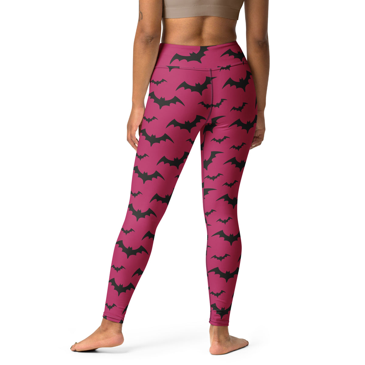 Women's Dark Pink Buttery Soft Yoga Leggings - Quick Drying, High Waisted Comfort