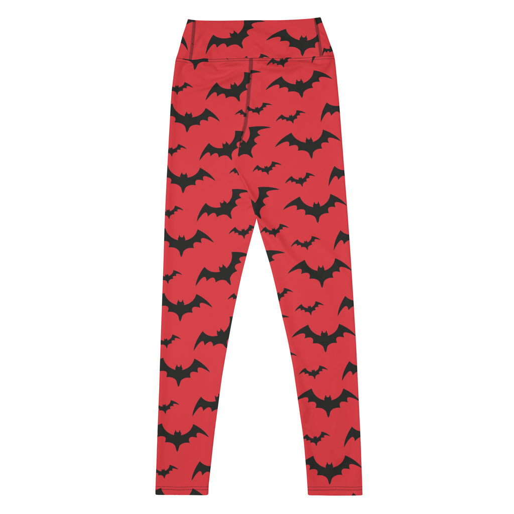 Women's Red Buttery Soft Yoga Leggings - Quick Drying, High Waisted Comfort