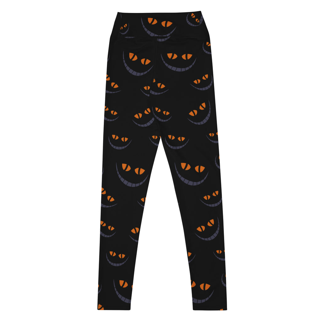 Women's Spooky Black Cat Buttery Soft Yoga Leggings - Quick Drying, High Waisted Comfort