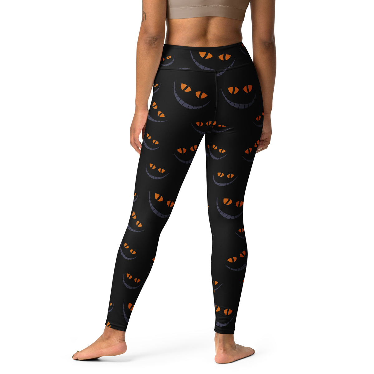 Women's Spooky Black Cat Buttery Soft Yoga Leggings - Quick Drying, High Waisted Comfort