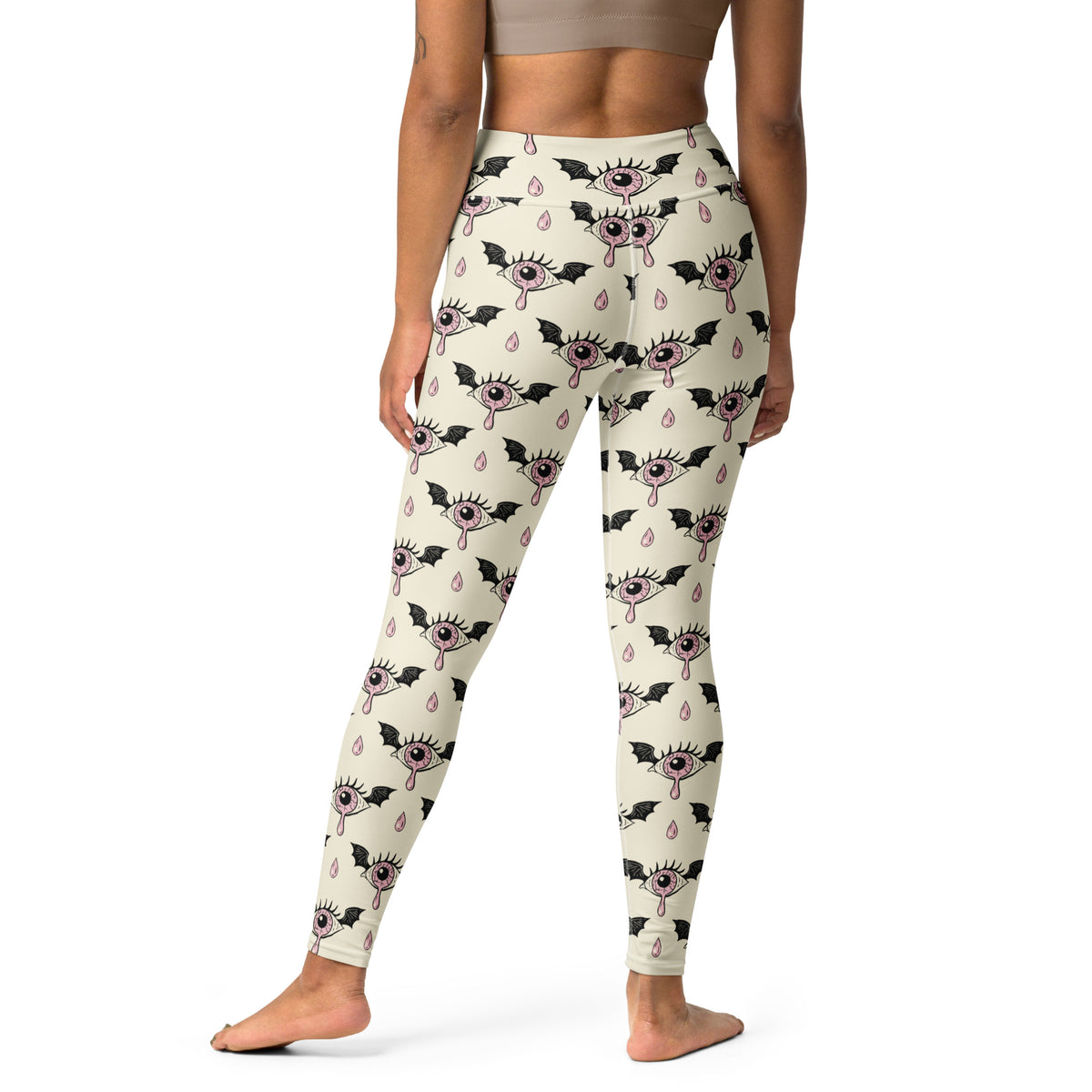Women's Creepy Eye Halloween Buttery Soft Yoga Leggings - Quick Drying, High Waisted Comfort