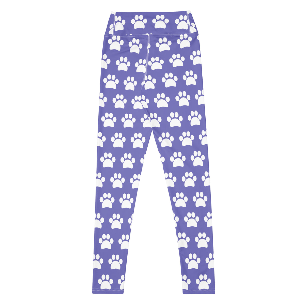 Women's Purple Paw Print Buttery Soft Yoga Leggings - Quick Drying, High Waisted Comfort