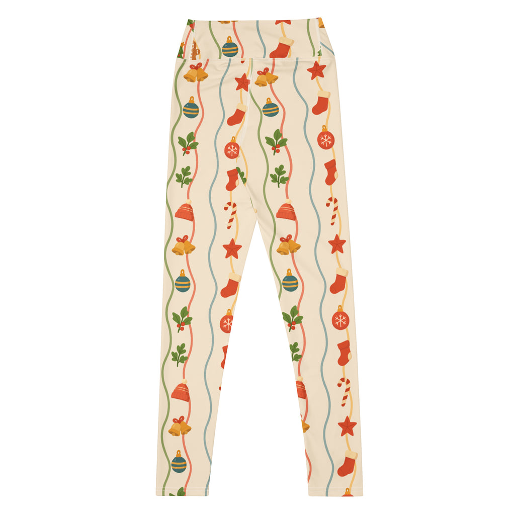 Women's Wavy Christmas Buttery Soft Yoga Leggings - Quick Drying, High Waisted Comfort