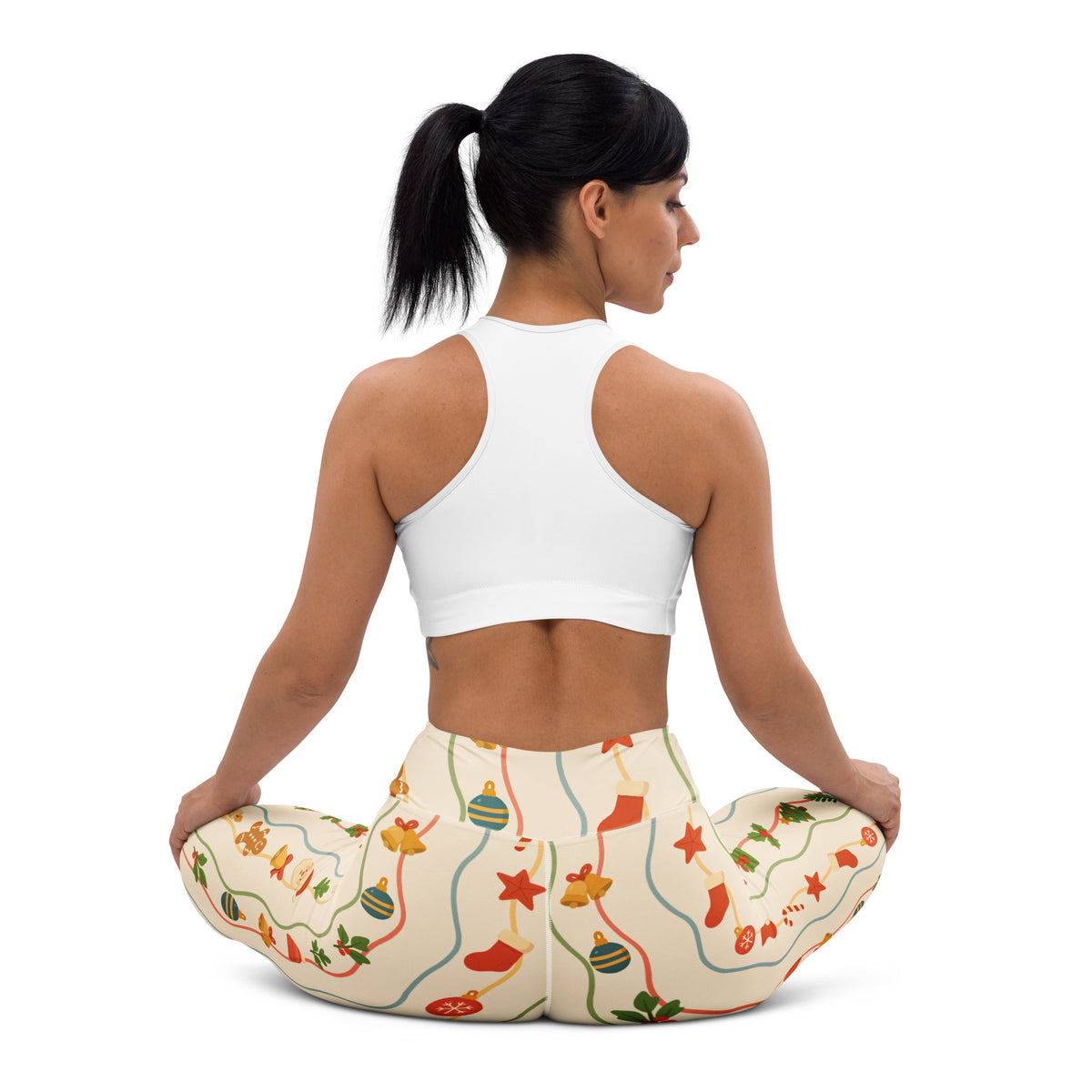 Women's Wavy Christmas Buttery Soft Yoga Leggings - Quick Drying, High Waisted Comfort