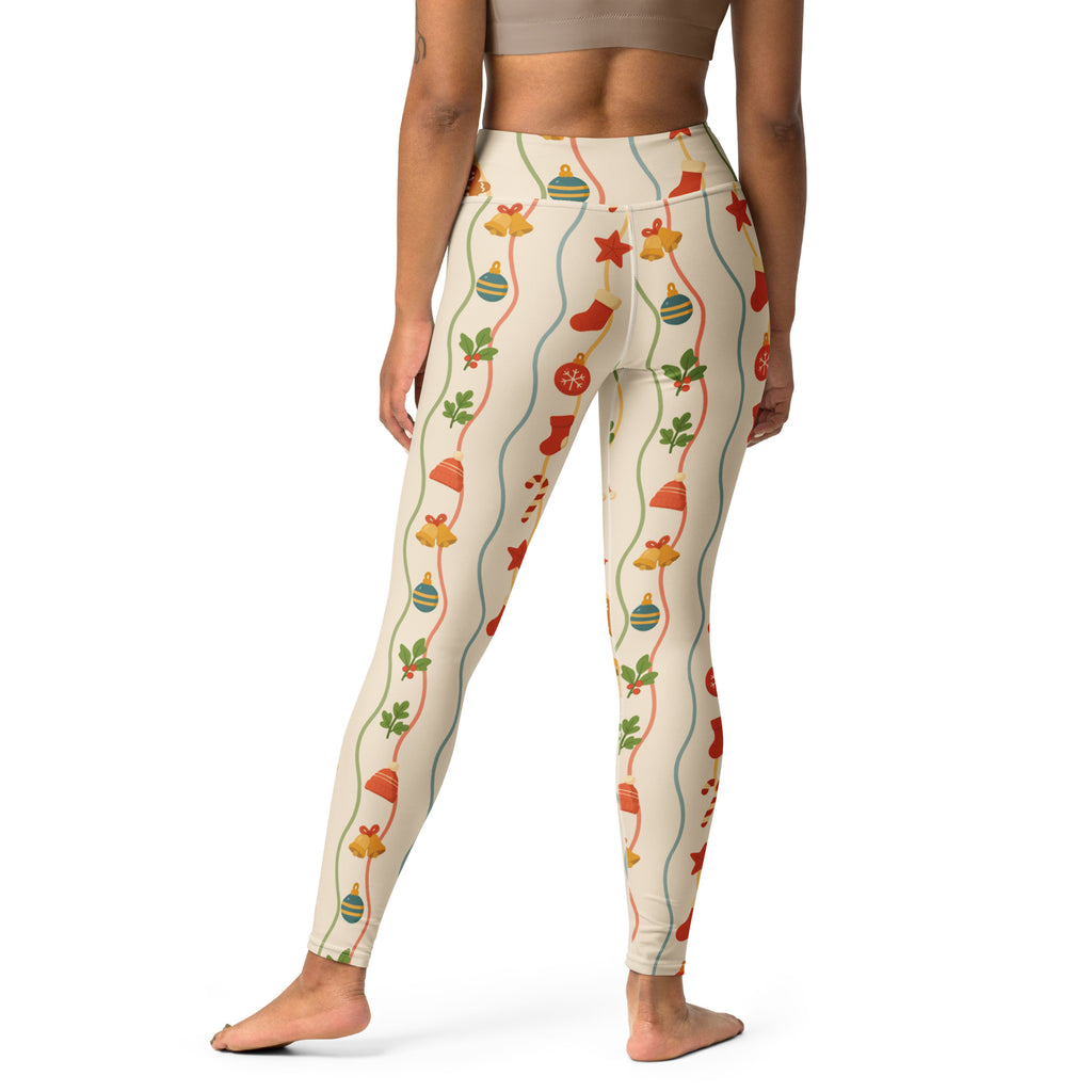 Women's Wavy Christmas Buttery Soft Yoga Leggings - Quick Drying, High Waisted Comfort