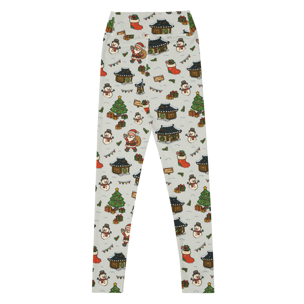 Women's Christmas Village Buttery Soft Yoga Leggings - Quick Drying, High Waisted Comfort