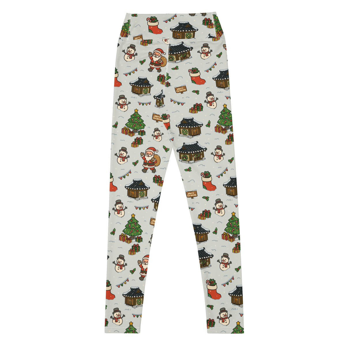 Women's Christmas Village Buttery Soft Yoga Leggings - Quick Drying, High Waisted Comfort