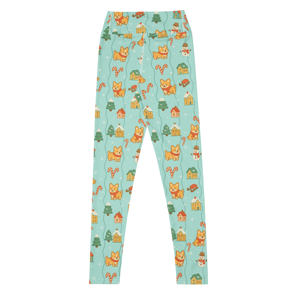 Women's Corgi Christmas Buttery Soft Yoga Leggings - Quick Drying, High Waisted Comfort
