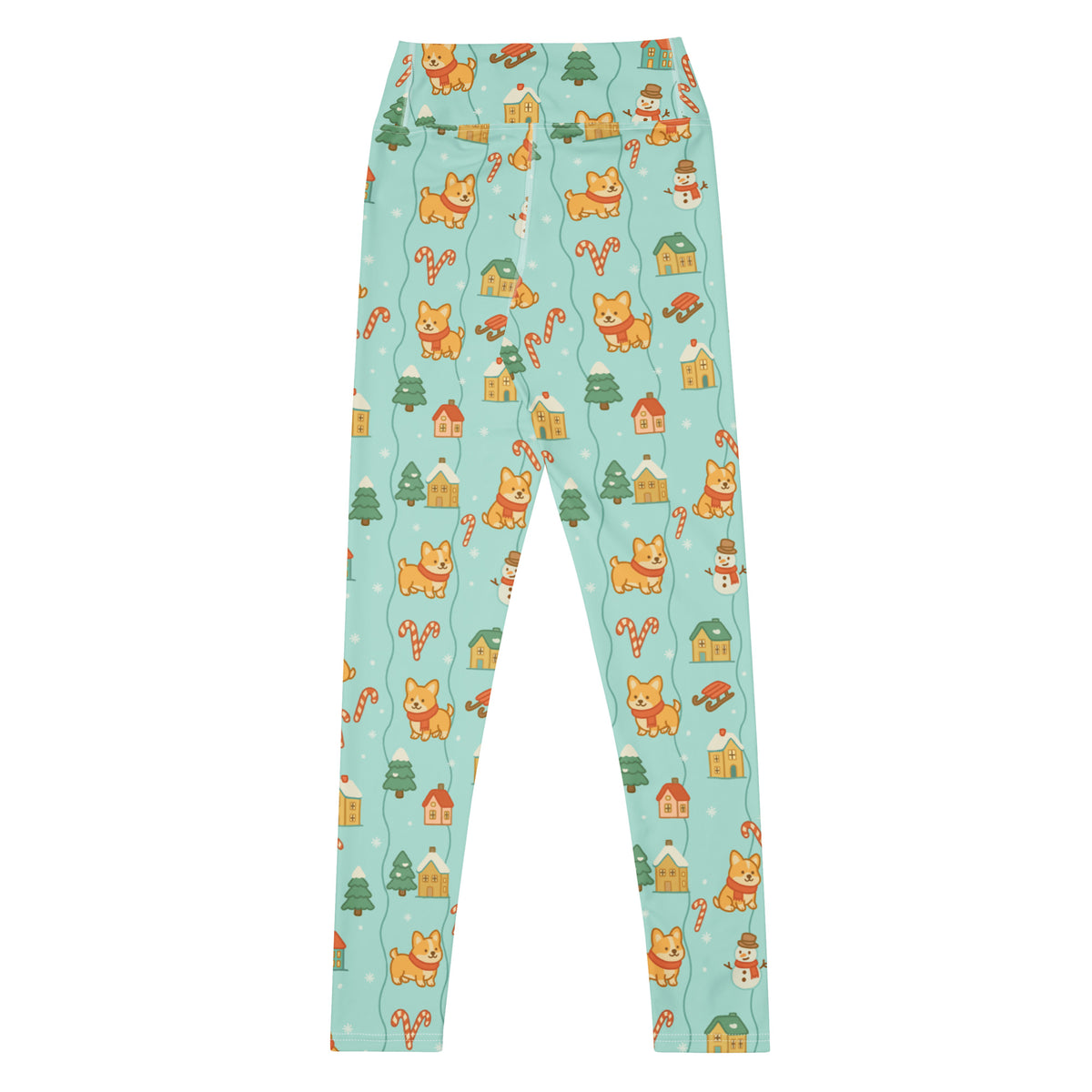 Women's Corgi Christmas Buttery Soft Yoga Leggings - Quick Drying, High Waisted Comfort