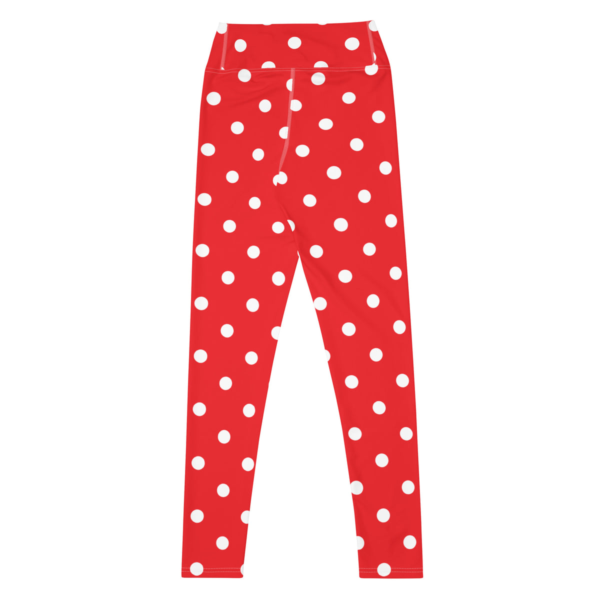 Women's Red Polka Dot Buttery Soft Yoga Leggings - Quick Drying, High Waisted Comfort
