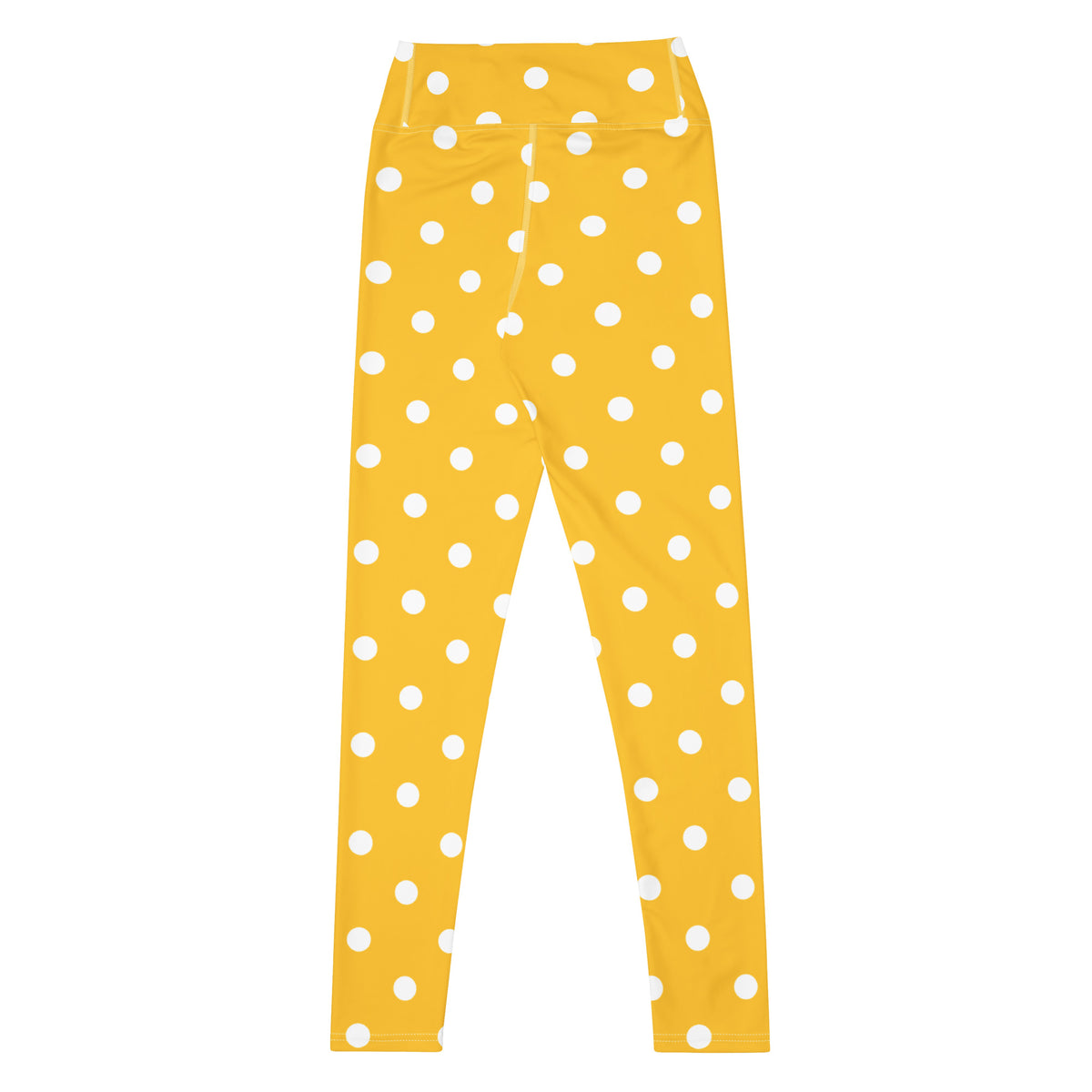 Women's Yellow Polka Dot Buttery Soft Yoga Leggings - Quick Drying, High Waisted Comfort