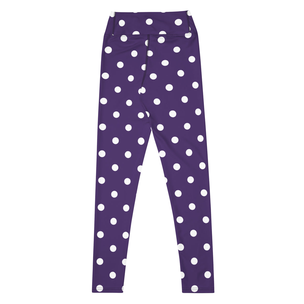 Women's Dark Purple Polka Dot Buttery Soft Yoga Leggings - Quick Drying, High Waisted Comfort