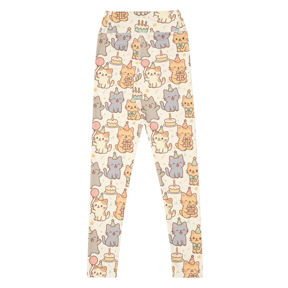 Women's Kitten Birthday Buttery Soft Yoga Leggings - Quick Drying, High Waisted Comfort