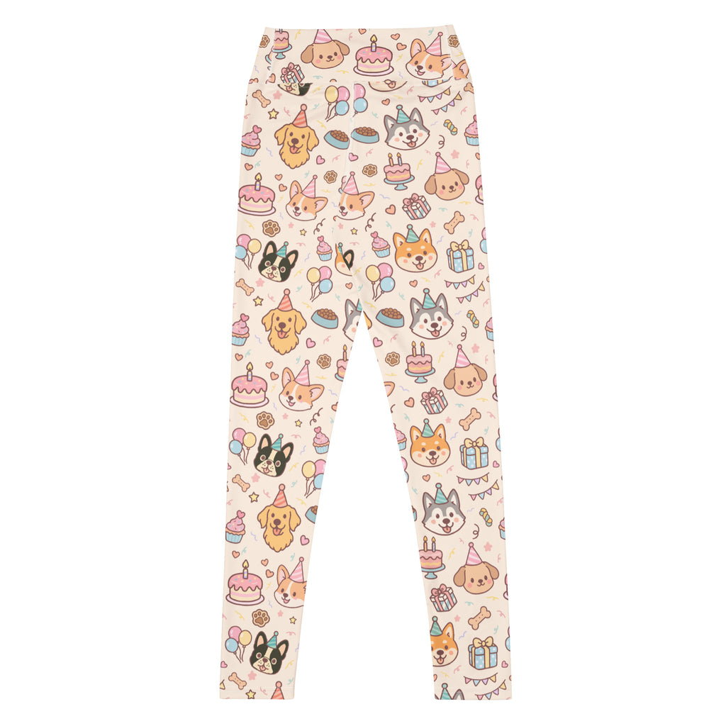 Women's Puppy Birthday Buttery Soft Yoga Leggings - Quick Drying, High Waisted Comfort
