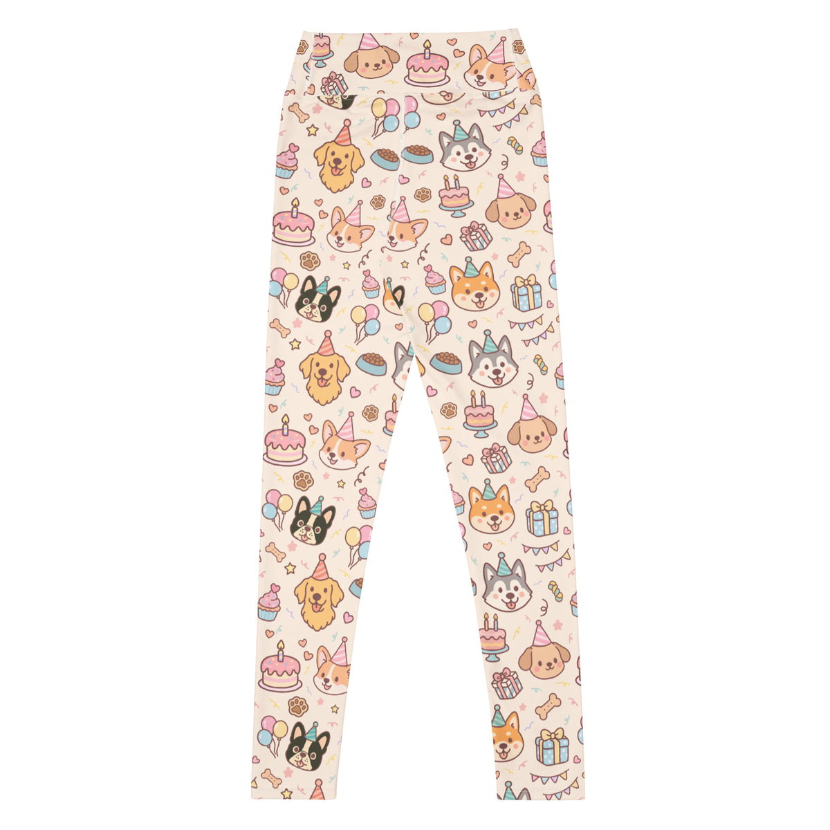 Women's Puppy Birthday Buttery Soft Yoga Leggings - Quick Drying, High Waisted Comfort