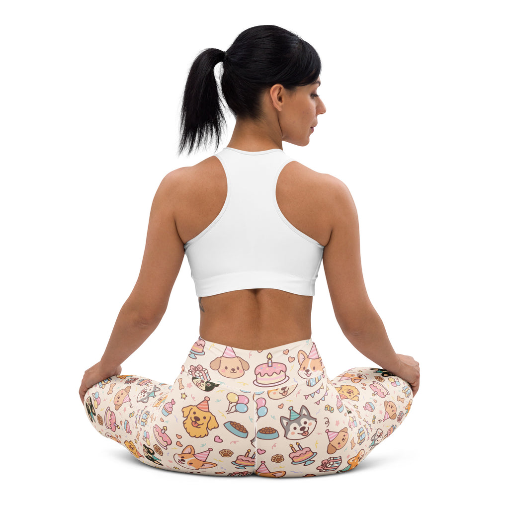Women's Puppy Birthday Buttery Soft Yoga Leggings - Quick Drying, High Waisted Comfort