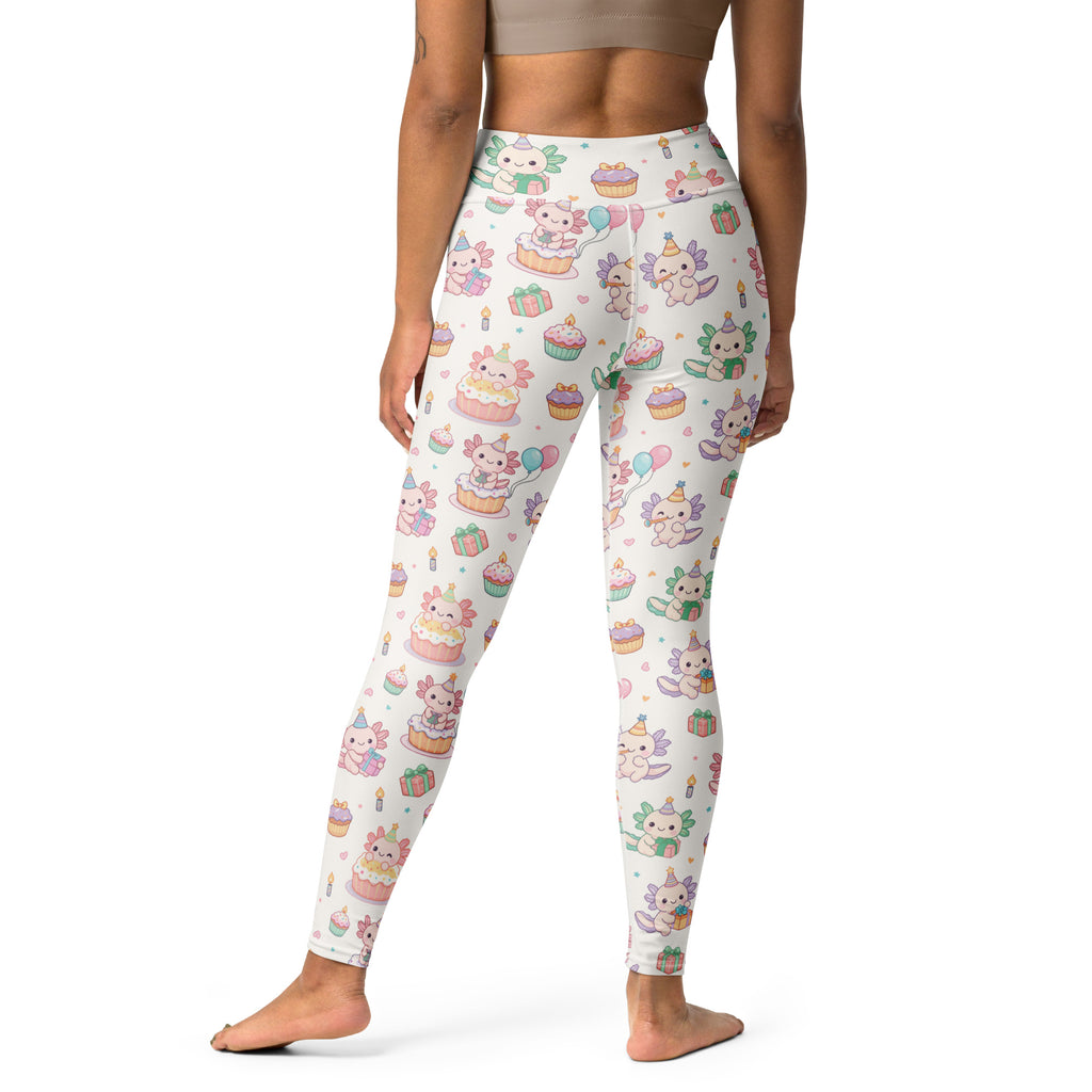 Women's Axolotl Birthday Buttery Soft Yoga Leggings - Quick Drying, High Waisted Comfort