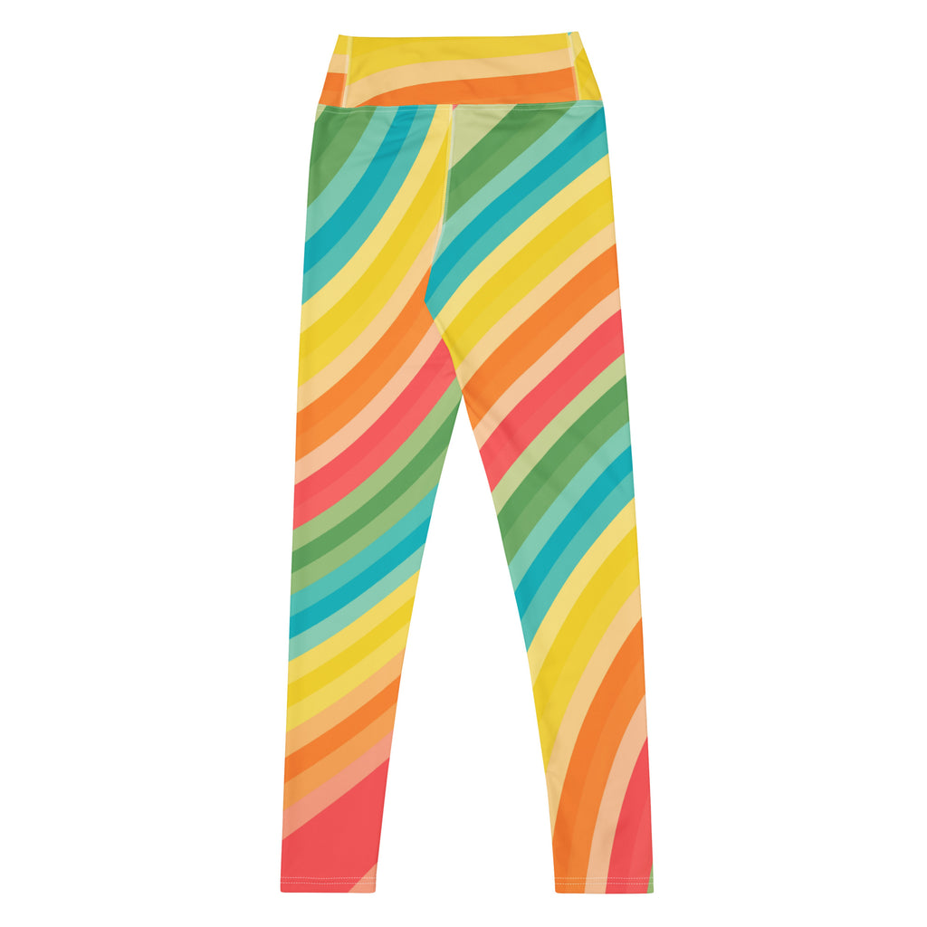 Women's Summer Beach Rainbow Buttery Soft Yoga Leggings - Quick Drying, High Waisted Comfort