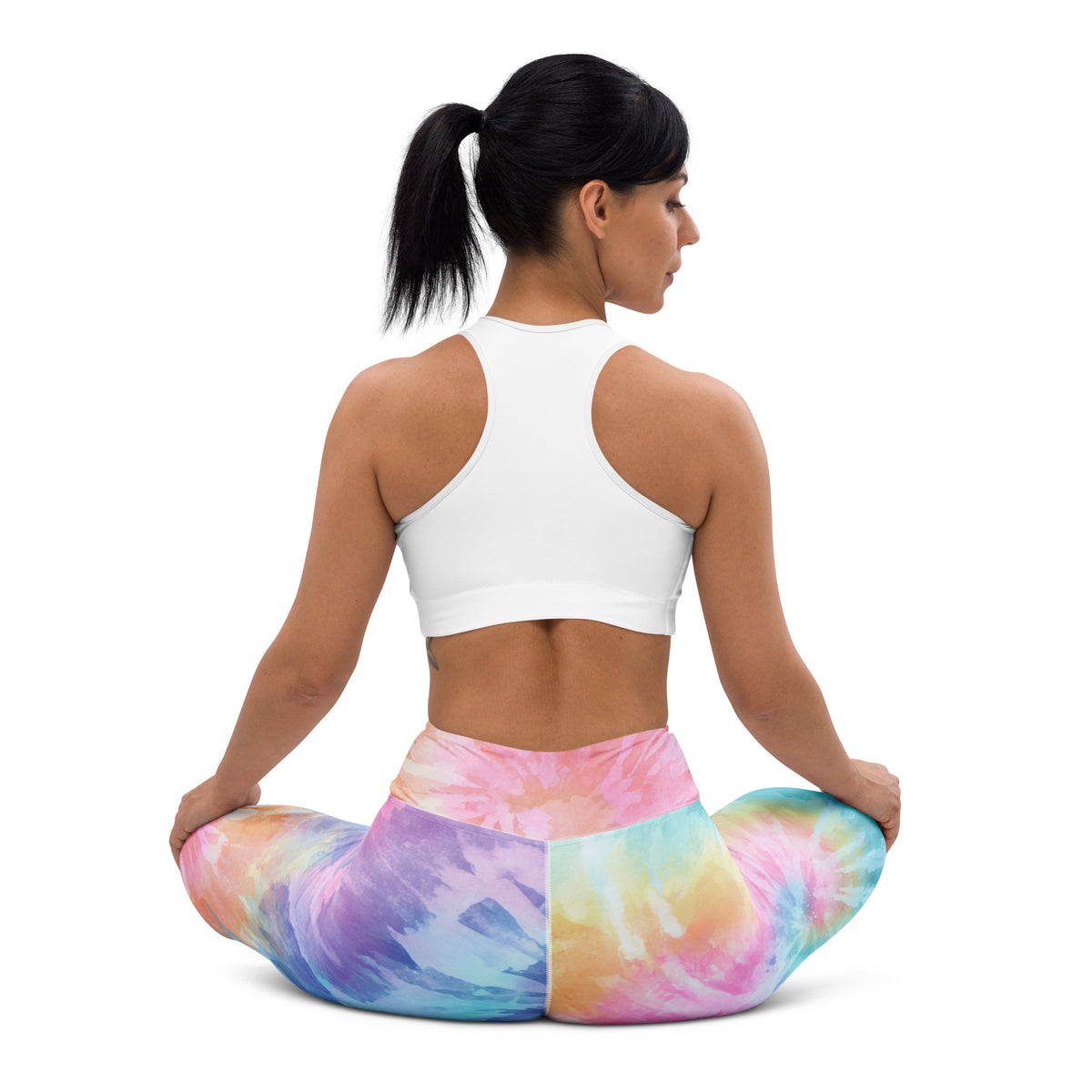 Women's Colorful Pastel Tie Dye Buttery Soft Yoga Leggings - Quick Drying, High Waisted Comfort