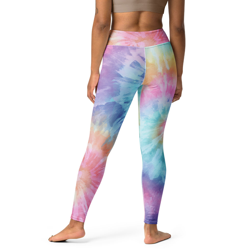 Women's Colorful Pastel Tie Dye Buttery Soft Yoga Leggings - Quick Drying, High Waisted Comfort