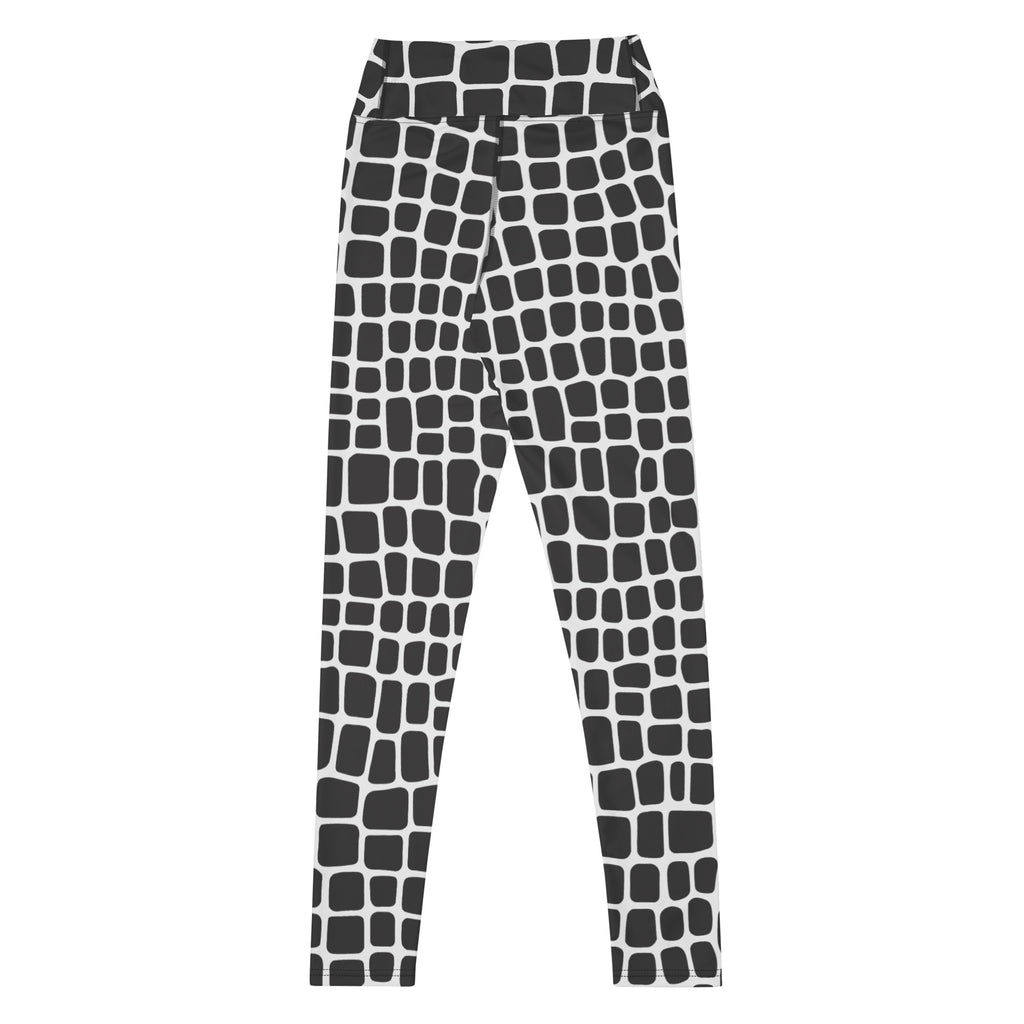 Women's Black Crocodile Buttery Soft Yoga Leggings - Quick Drying, High Waisted Comfort