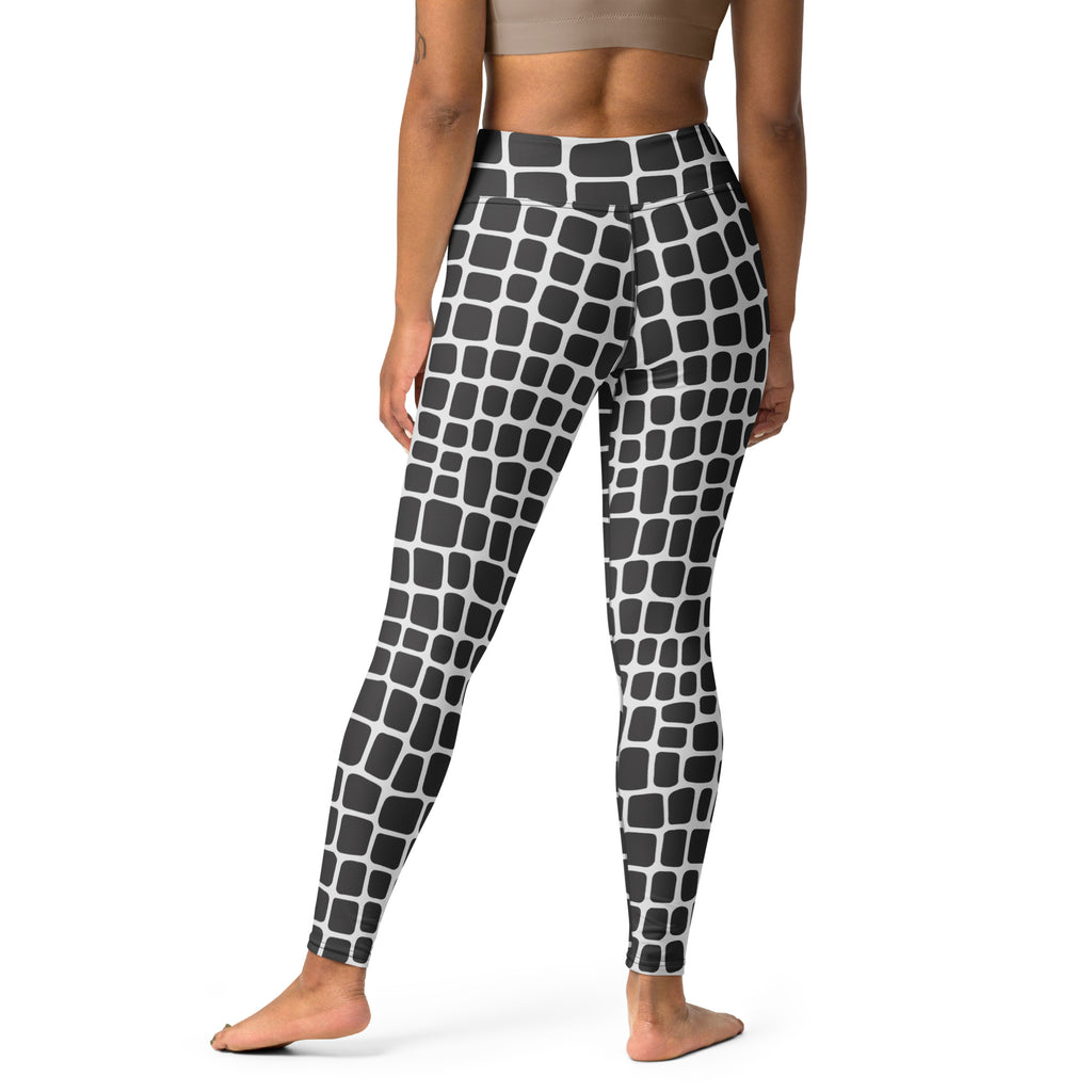 Women's Black Crocodile Buttery Soft Yoga Leggings - Quick Drying, High Waisted Comfort
