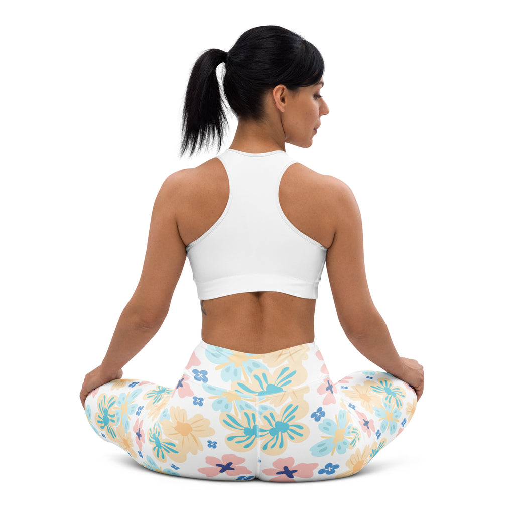 Women's Botanical Print Buttery Soft Yoga Leggings - Quick Drying, High Waisted Comfort