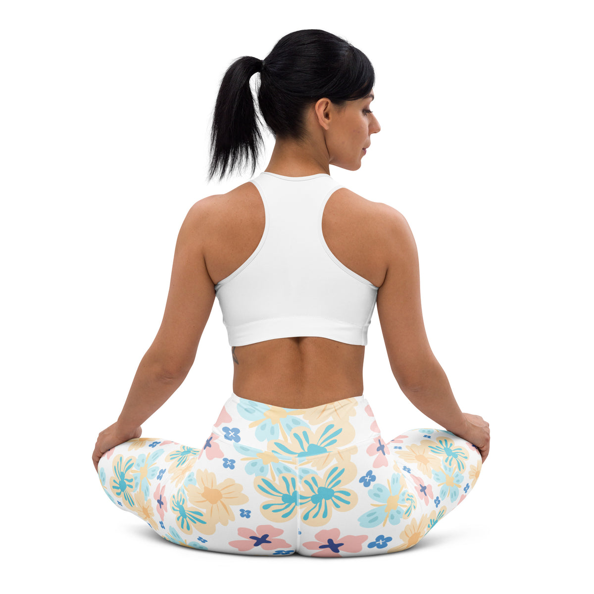 Women's Botanical Print Buttery Soft Yoga Leggings - Quick Drying, High Waisted Comfort