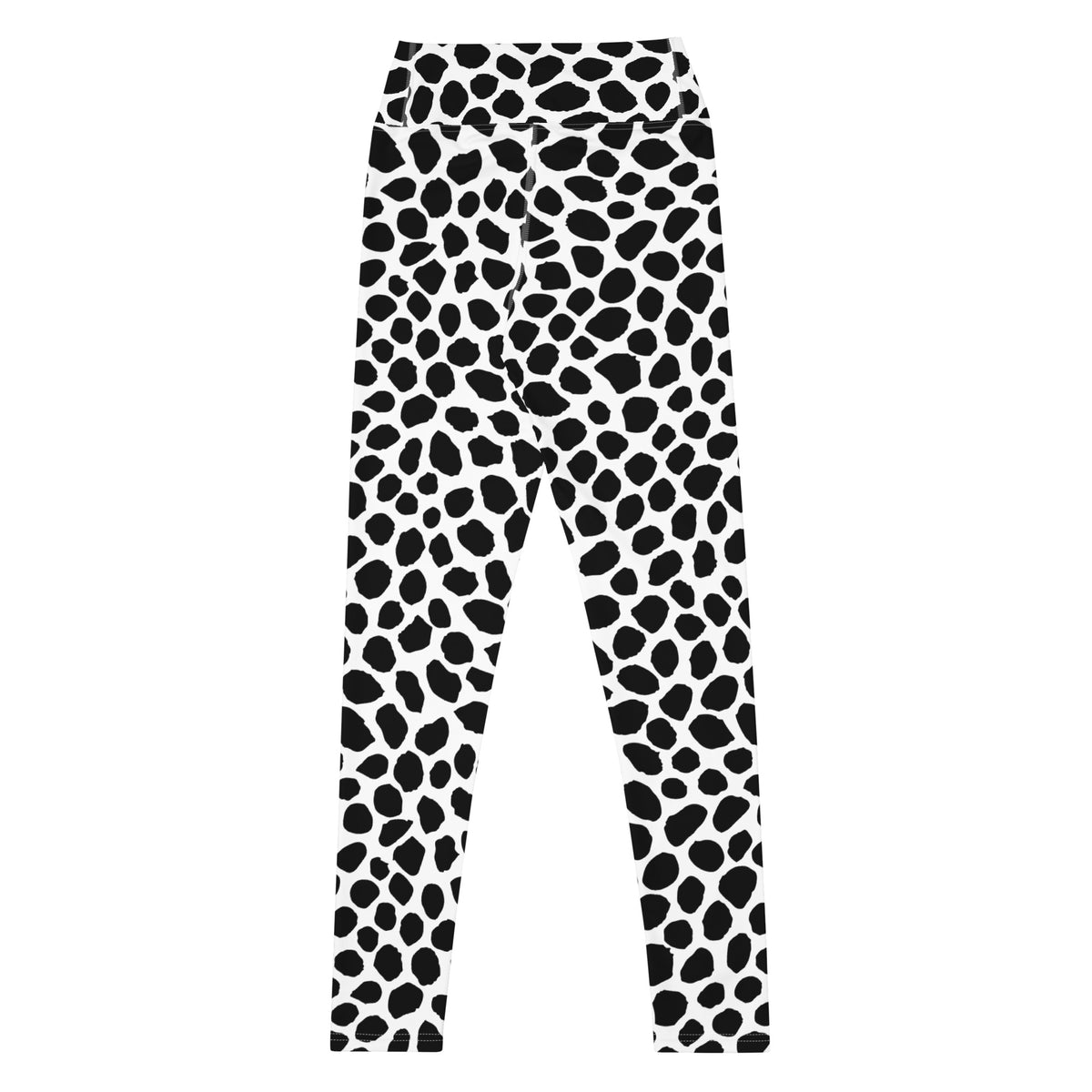 Women's Black Cow Print Buttery Soft Yoga Leggings - Quick Drying, High Waisted Comfort