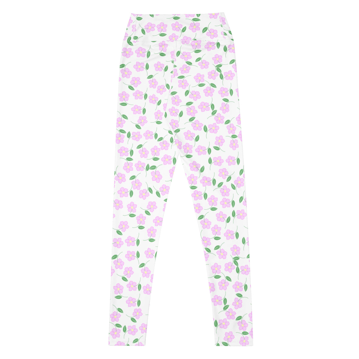 Women's Lavender Flowers Buttery Soft Yoga Leggings - Quick Drying, High Waisted Comfort