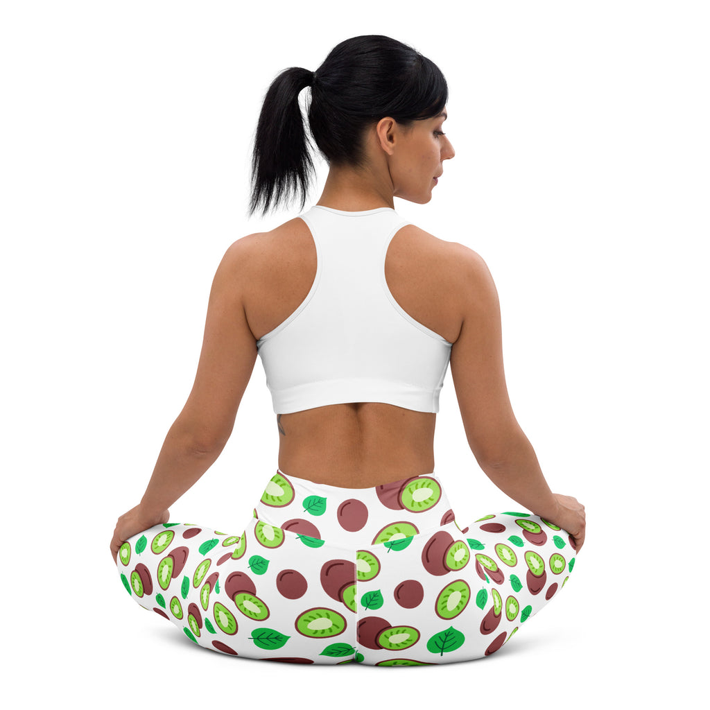 Women's Kiwi Fruit Buttery Soft Yoga Leggings - Quick Drying, High Waisted Comfort