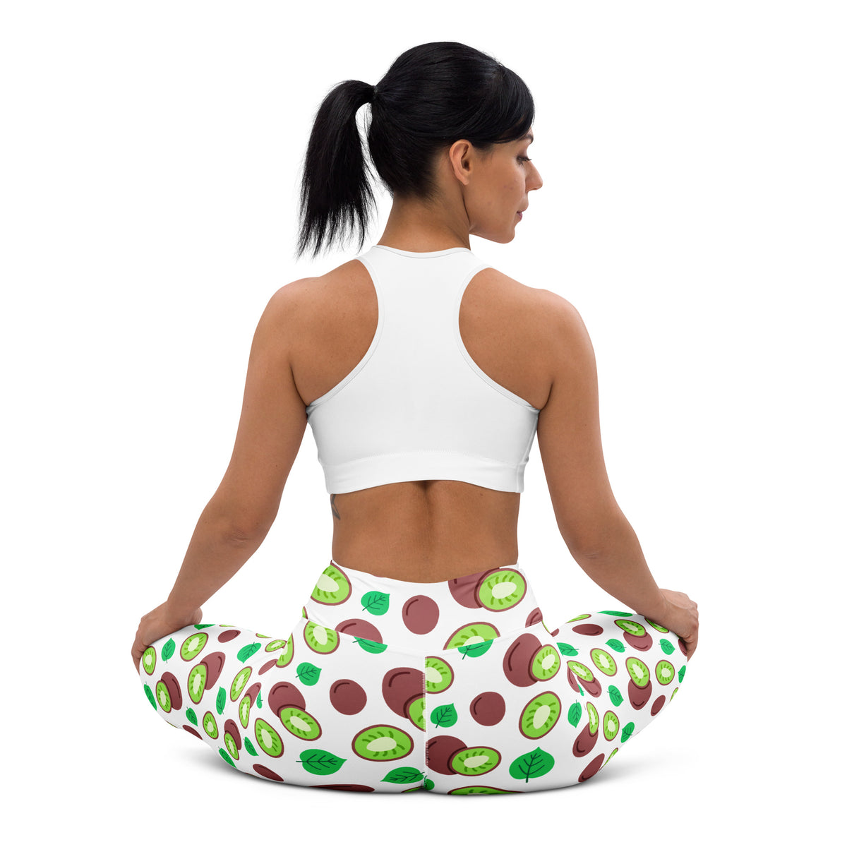 Women's Kiwi Fruit Buttery Soft Yoga Leggings - Quick Drying, High Waisted Comfort