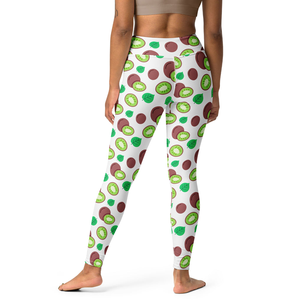 Women's Kiwi Fruit Buttery Soft Yoga Leggings - Quick Drying, High Waisted Comfort