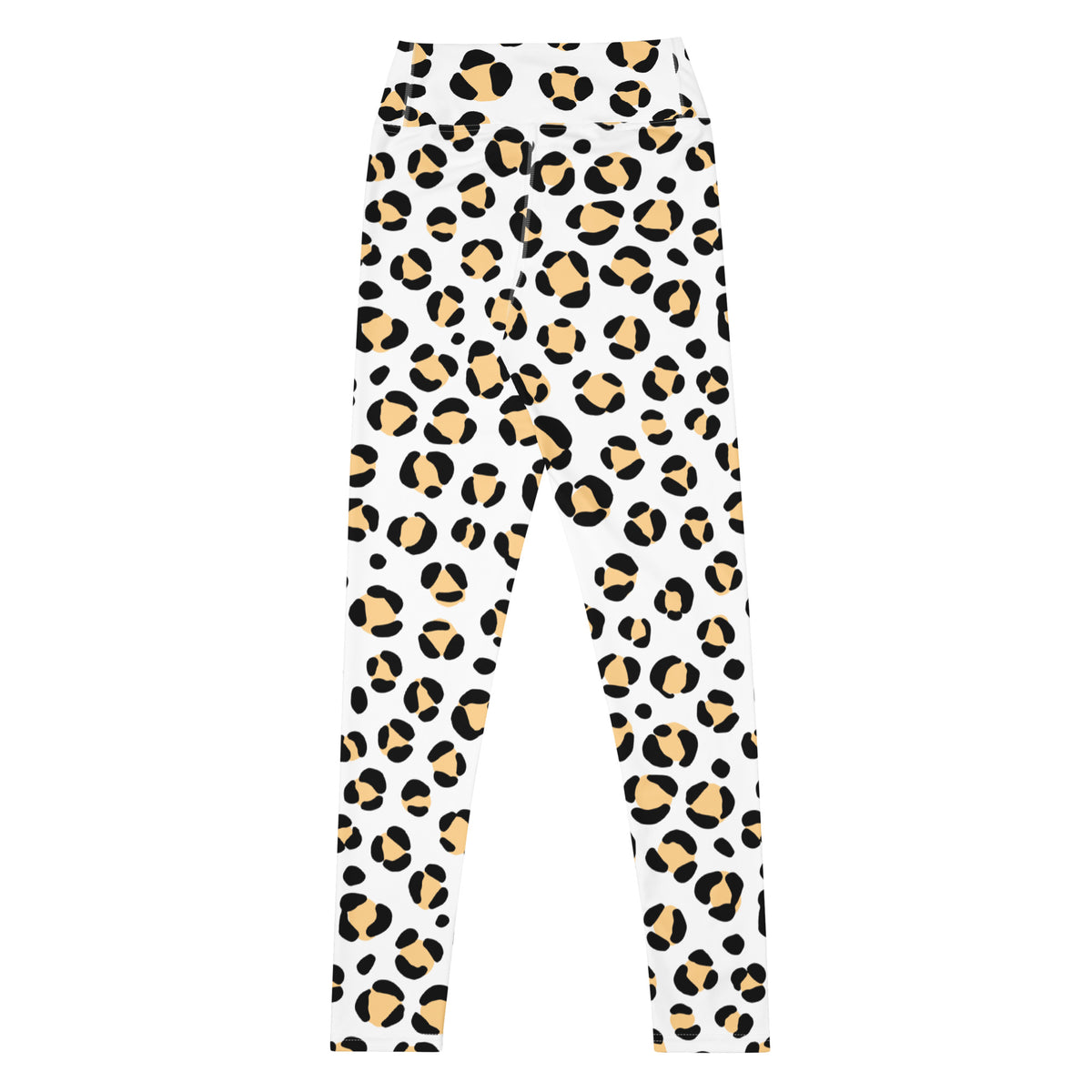 Women's Yellow Leopard Print Buttery Soft Yoga Leggings - Quick Drying, High Waisted Comfort