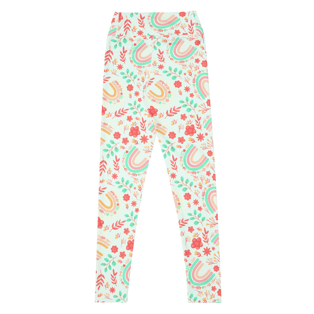 Women's Boho Floral Buttery Soft Yoga Leggings - Quick Drying, High Waisted Comfort