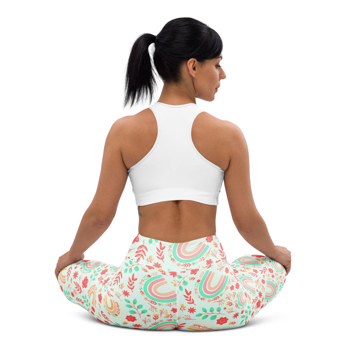 Women's Boho Floral Buttery Soft Yoga Leggings - Quick Drying, High Waisted Comfort