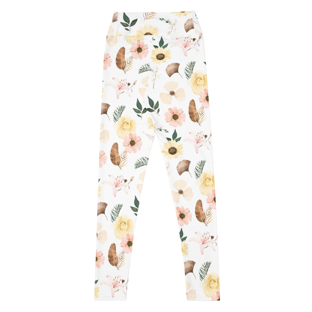 Women's Boho Sunflower Buttery Soft Yoga Leggings - Quick Drying, High Waisted Comfort