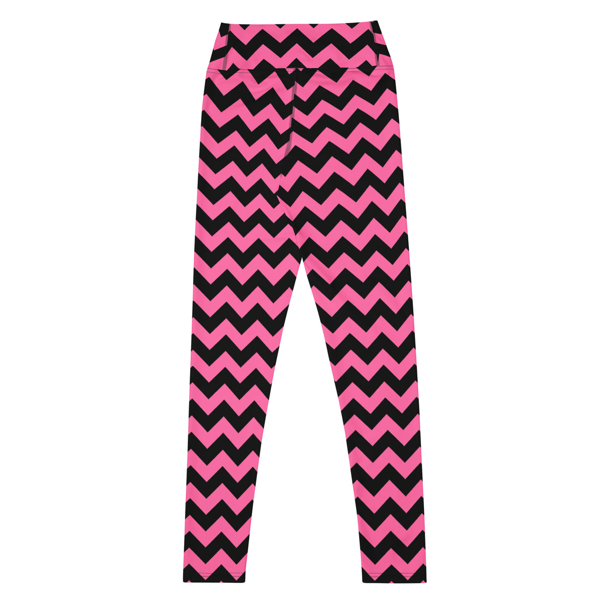 Women's Pink Chevron Halloween Buttery Soft Yoga Leggings - Quick Drying, High Waisted Comfort