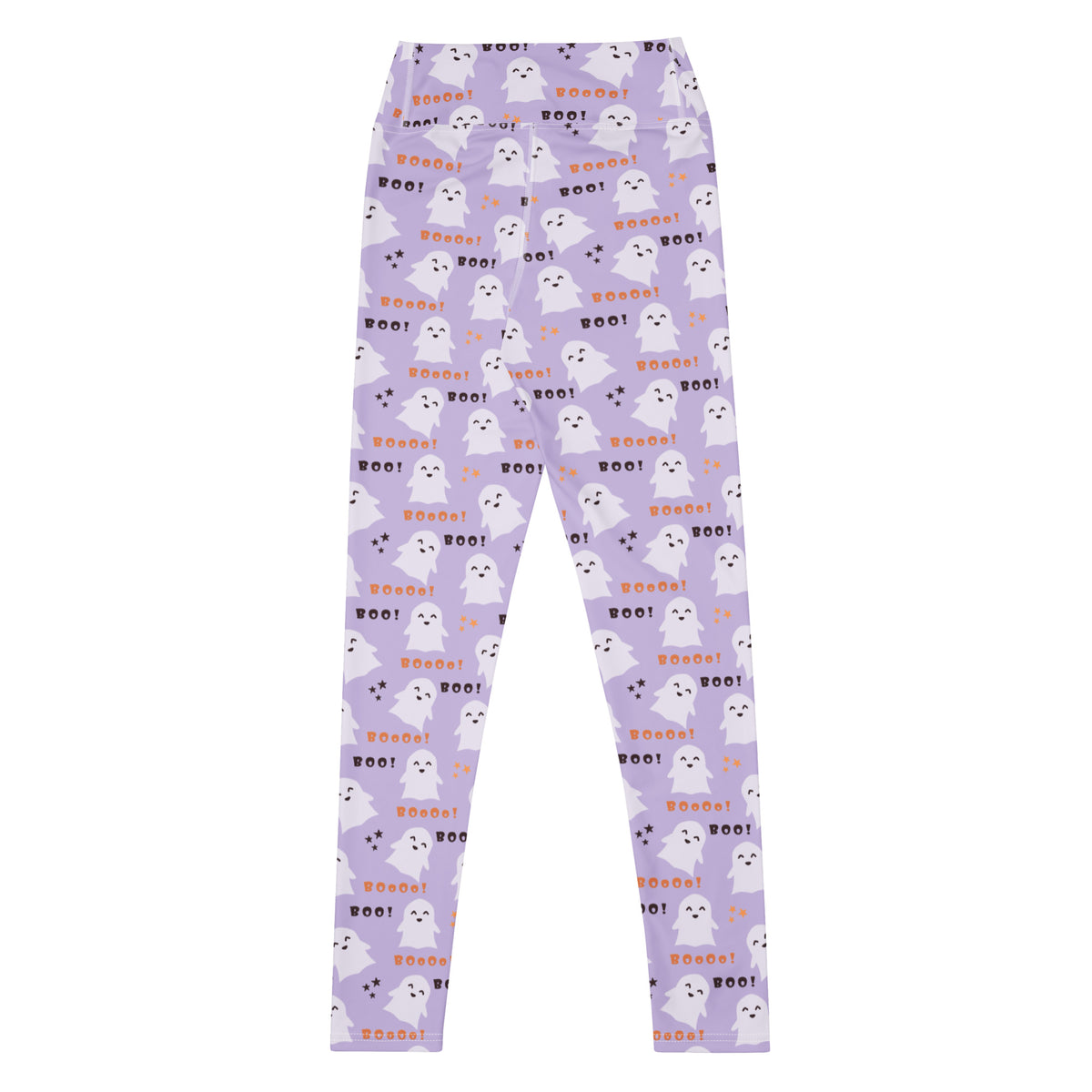 Women's Purple Ghost Halloween Buttery Soft Yoga Leggings - Quick Drying, High Waisted Comfort