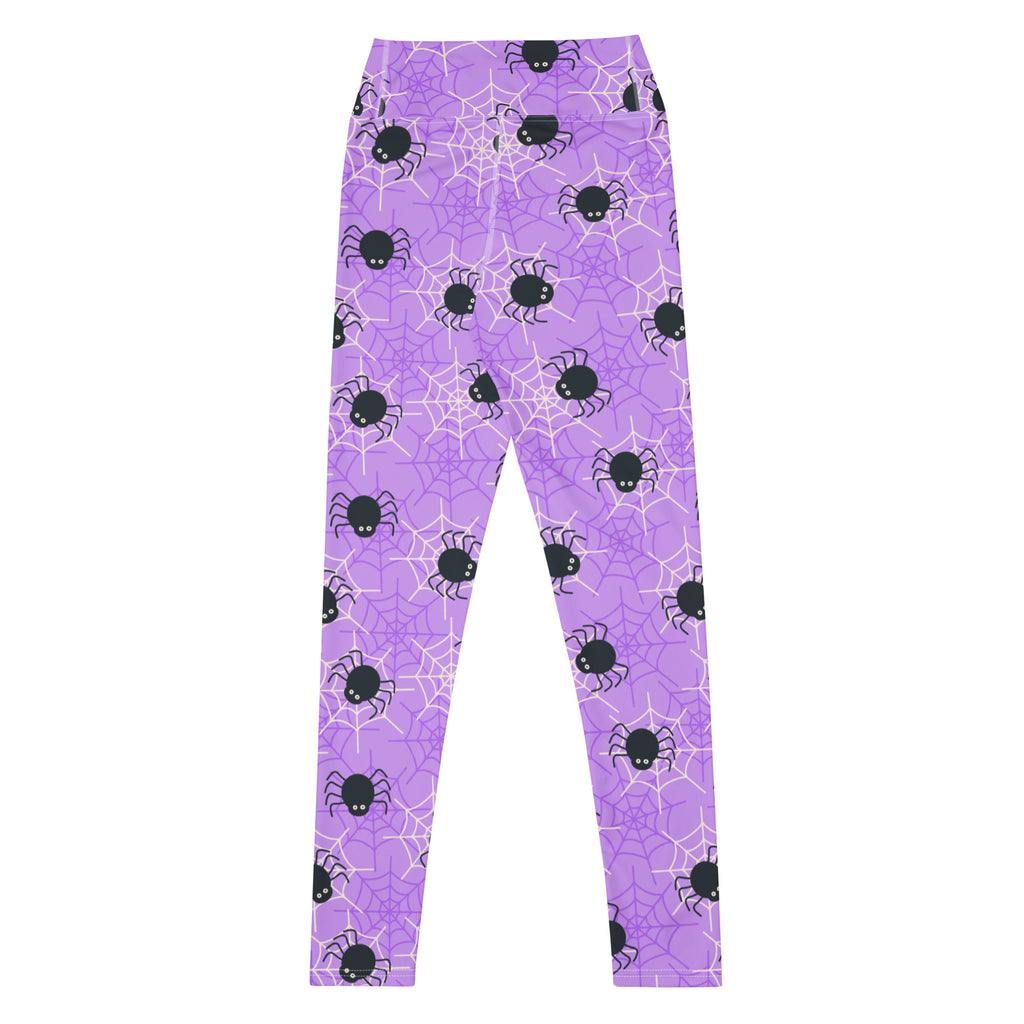 Women's Purple Spider Halloween Buttery Soft Yoga Leggings - Quick Drying, High Waisted Comfort